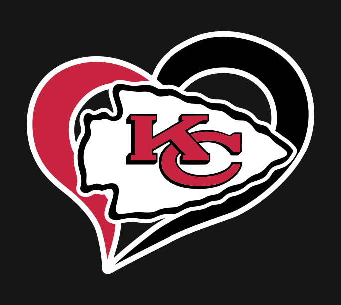 Kansas City Chiefs Heart Logo vinyl decal